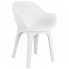 Fotografia Zestaw mebli ogrodowych Lirma 2X - biały z kategorii Stoły, krzesła, ławki
