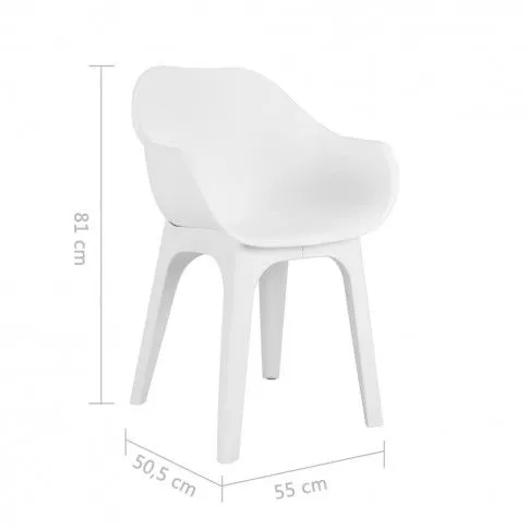 Szczegółowe zdjęcie nr 11 produktu Zestaw mebli ogrodowych Wadin 2X - biały