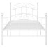 Białe metalowe łóżko Zaxter