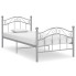 Szare loftowe łóżko z metalu Zaxter