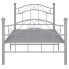 Szare metalowe łóżko w stylu loft Zaxter