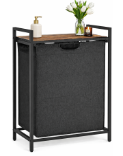 Szafka łazienkowa z wysuwanym koszem rustykalny brąz - Bedos 5X w sklepie Edinos.pl