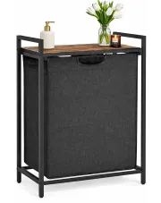 Szafka łazienkowa z wysuwanym koszem rustykalny brąz - Bedos 5X w sklepie Edinos.pl