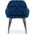 Granatowe pikowane krzesło tapicerowane Antal 3X