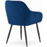 Niebieskie krzesło welurowe metalowe Antal 3X
