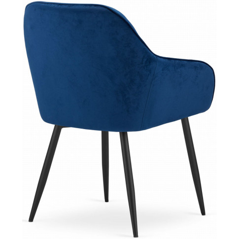 Niebieskie krzesło welurowe metalowe Antal 3X