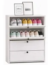 Biała uchylna szafka na buty - Agia w sklepie Edinos.pl