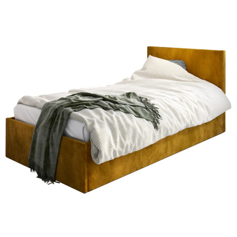 Musztardowe łóżko z zagłówkiem Sorento 3X