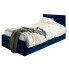 Granatowe tapicerowane łóżko z pojemnikiem Sorento 3X - 3 rozmiary