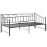 Czarne rozkładane łóżko metalowe 90x200 cm - Norman