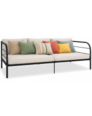 Czarne metalowe łóżko 90x200 cm - Lucpa w sklepie Edinos.pl