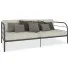 Szare metalowe łóżko pojedyncze 90x200 cm - Lucpa