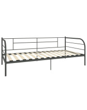 Szare metalowe łóżko pojedyncze 90x200 cm - Erea w sklepie Edinos.pl