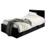 Czarne łóżko z zagłówkiem Sorento 3X