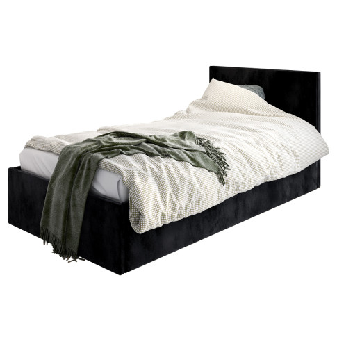 Czarne łóżko z zagłówkiem Sorento 3X