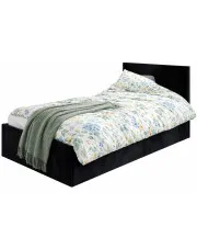 Czarne tapicerowane łóżko z pojemnikiem Huzox 3X - 4 rozmiary w sklepie Edinos.pl