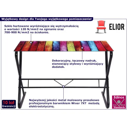 Biurko z metalowym stelażem Feryso 3X