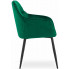 Zielone krzesło tapicerowane welurowe do salonu Antal 3X