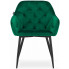 Zielone metalowe krzesło tapicerowane Antal 3X