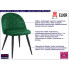 Tapicerowane krzesło Eferos 3X kolor butelkowa zieleń