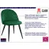 Tapicerowane krzesło Eferos 3X kolor butelkowa zieleń