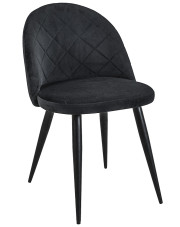Czarne nowoczesne krzesło z pikowanym oparciem - Eferos 3X w sklepie Edinos.pl