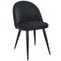 Czarne nowoczesne krzesło z pikowanym oparciem - Eferos 3X