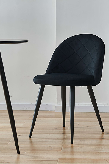 Wizualizacja tapicerowanego krzesła Eferos 3X kolor czarny