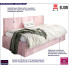 Tapicerowane różowe łóżko sofa Sorento 4X