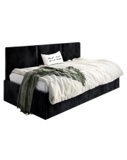 Czarne młodzieżowe łóżko sofa Sorento 4X - 3 rozmiary w sklepie Edinos.pl