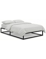 Czarne metalowe łózko w stylu industrialnym 100x200 cm - Hepa w sklepie Edinos.pl