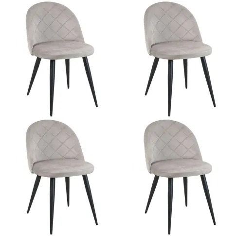 Komplet 4 beżowych krzeseł Eferos 4X
