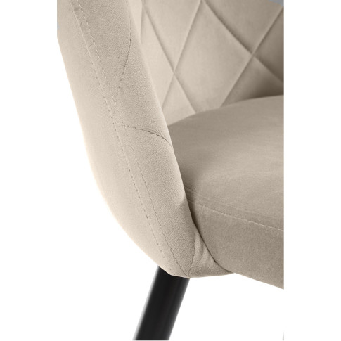 Welurowe krzesło Eferos 3X kolor beżowy