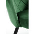 Welurowe krzesło Eferos 3X kolor butelkowa zieleń