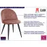 Tapicerowane różowe krzesło Eferos