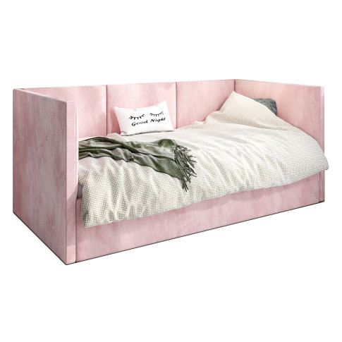 Różowe łóżko z wysokim oparciem Sorento 5X