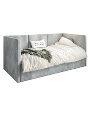 Popielate welwetowe łóżko leżanka Sorento 5X - 3 rozmiary