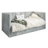 Popielate welwetowe łóżko leżanka Sorento 5X - 3 rozmiary