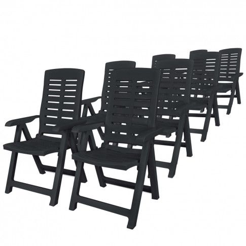 Fotografia Zestaw mebli ogrodowych Elexio 4X - szary z kategorii Stoły, krzesła, ławki