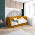 Musztardowe łóżko z oparciem Sorento 5X