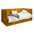 Musztardowe łóżko z wysokim oparciem Sorento 5X