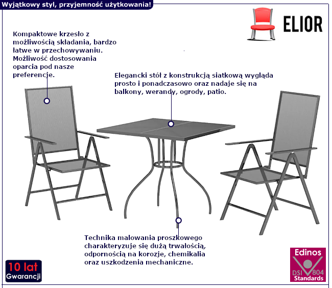 Zestaw mebli ogrodowych Erlate