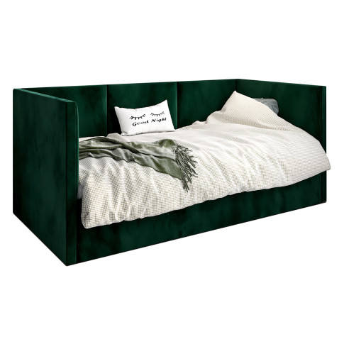 Zielone łóżko z wysokim oparciem Sorento 5X