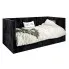 Czarne łóżko z wysokim oparciem Sorento 5X
