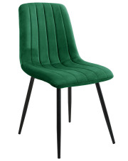 Nowoczesne pikowane krzesło butelkowa zieleń - Soniro 3X w sklepie Edinos.pl