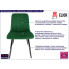 Tapicerowane krzesło Soniro 3X kolor butelkowa zieleń
