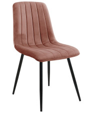 Różowe welurowe krzesło z profilowanym siedziskiem - Soniro 3X w sklepie Edinos.pl