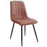 Różowe welurowe krzesło z profilowanym siedziskiem - Soniro 3X