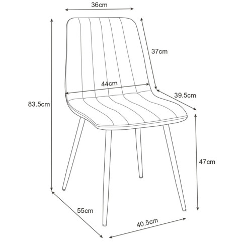 Wymiary krzesła Soniro 3X