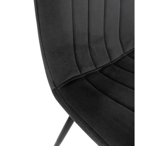 Welurowe krzesło Soniro 3X kolor czarny